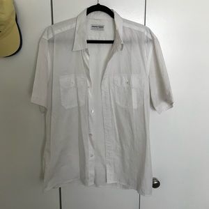 VINTAGE AA WHITE BUTTON UP